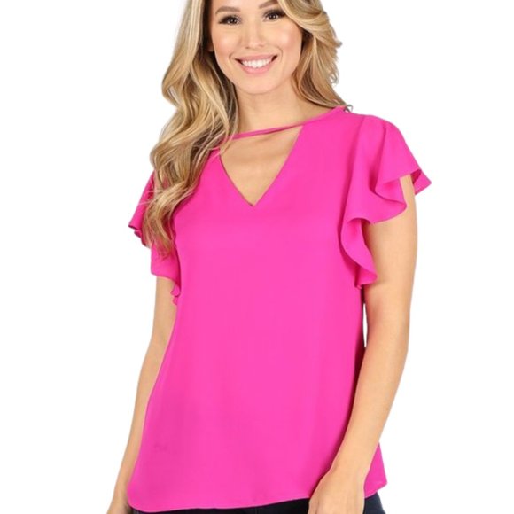 Flutter Sleeve Blouse - Picture 3 of 5